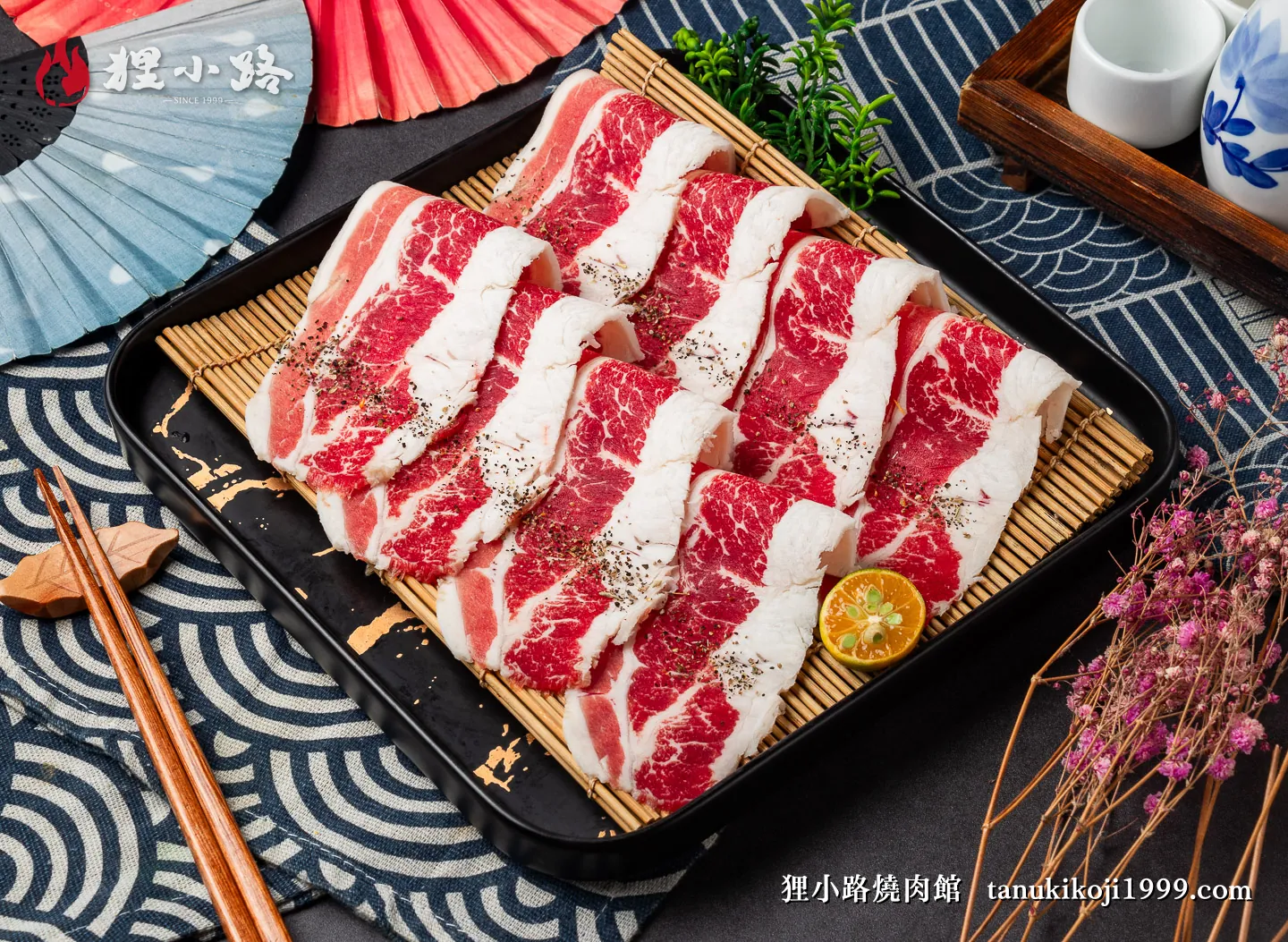 安格斯雪花牛，油花細緻分布